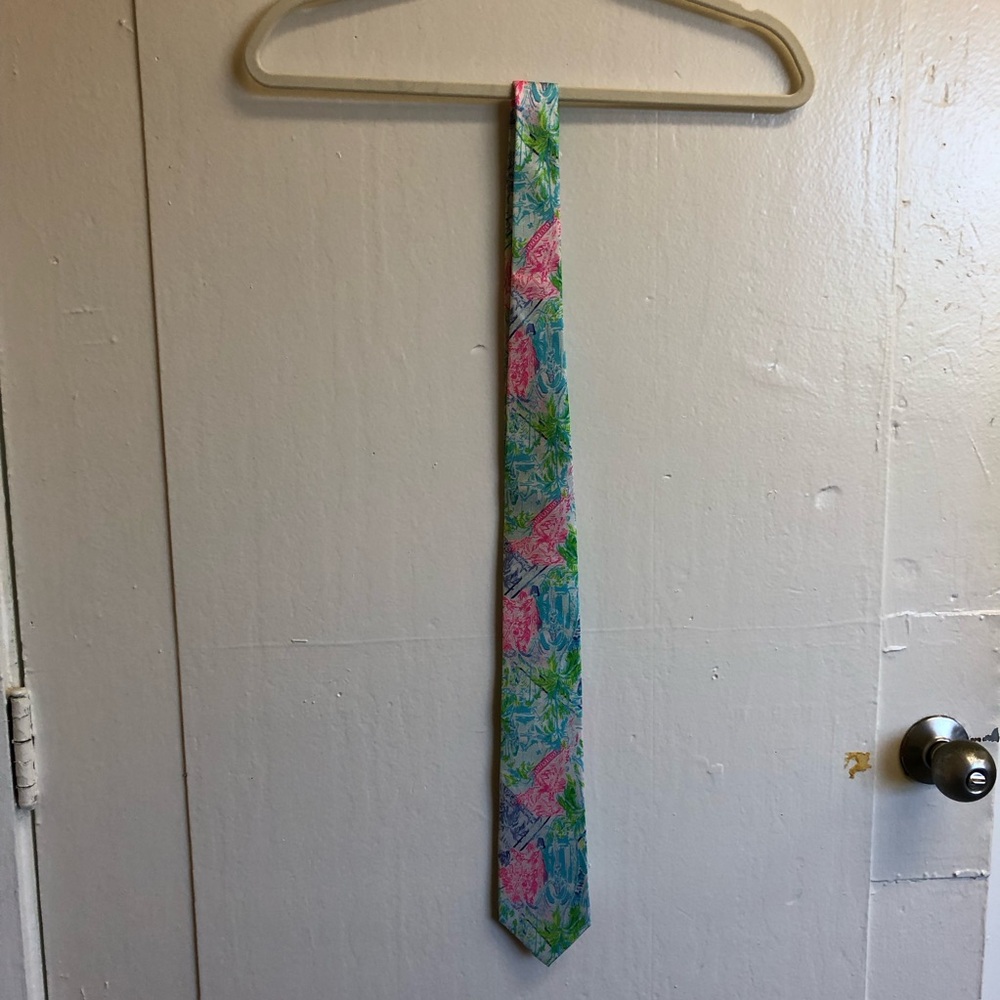 Lilly Pulitzer silk tie Bohemian Queen colorful tropical print Easter spring - Picture 7 of 10
